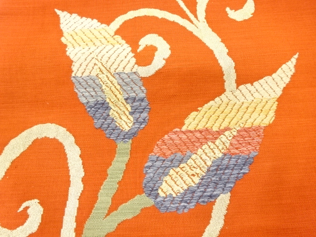 JAPANESE KIMONO / ANTIQUE NAGOYA OBI / WOVEN ARABESQUE